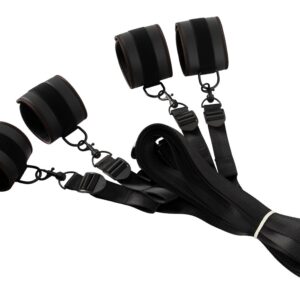 Bettfessel-Set Vegan Fetish Schwarz-4024144113538