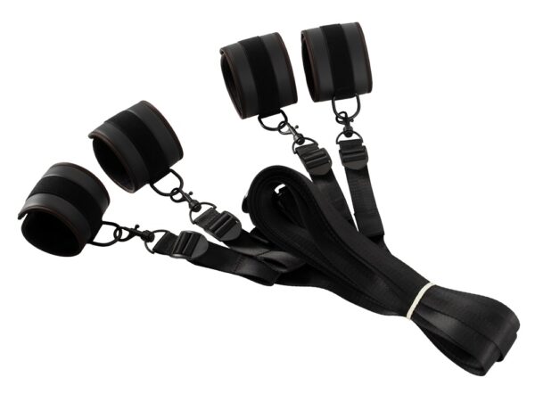 Bettfessel-Set Vegan Fetish Schwarz-4024144113538