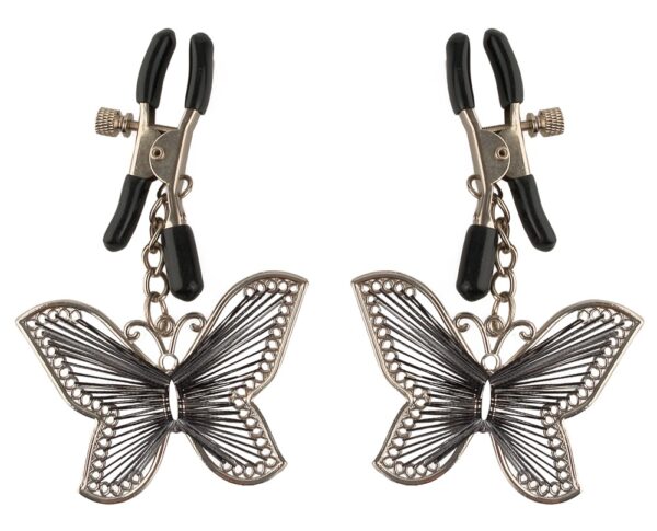 Butterfly Nipple Clamps Nippelklemmen Silber-4024144555420