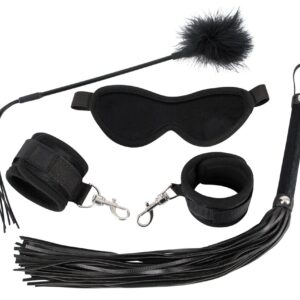 Fetish Kit Samt 4-teiliges Bondage-Set Bad Kitty Schwarz-4024144189472