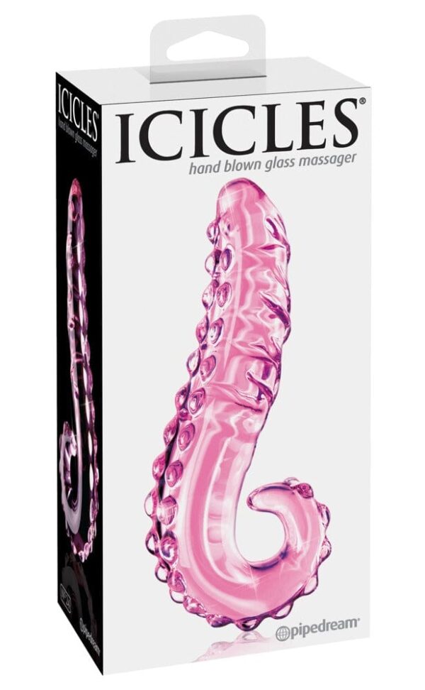 Glasdildo Icicles Pink 15,5 x 4 cm
