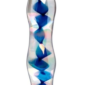 Glasdildo Icicles No. 8 Klar/Blau 17,5 x 3,5 cm