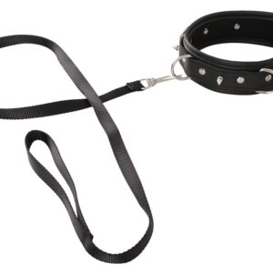 Halsfessel und Leine Vegan Fetish Schwarz-4024144000449