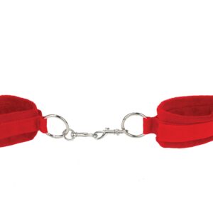 Handschellen Klett rot