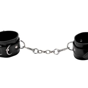 Handschellen Leder und Metall schwarz