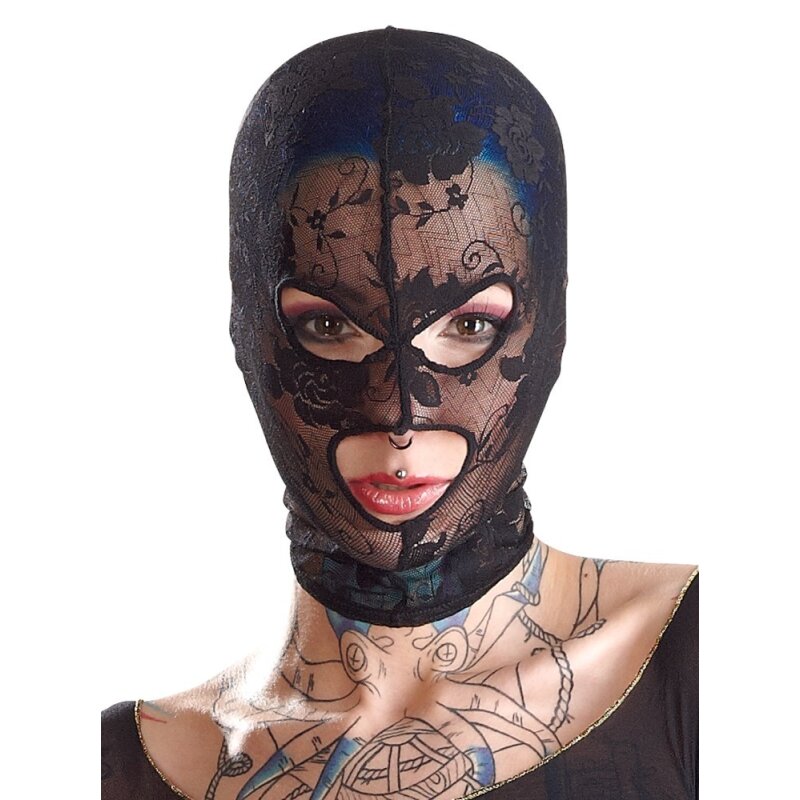 Kopfmaske schwarz Spitze 2 kopfmaske schwarz spitze
