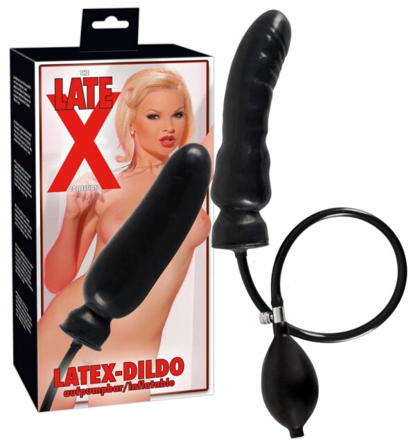 Latex Dildo aufpumpbar 20 x 10 cm