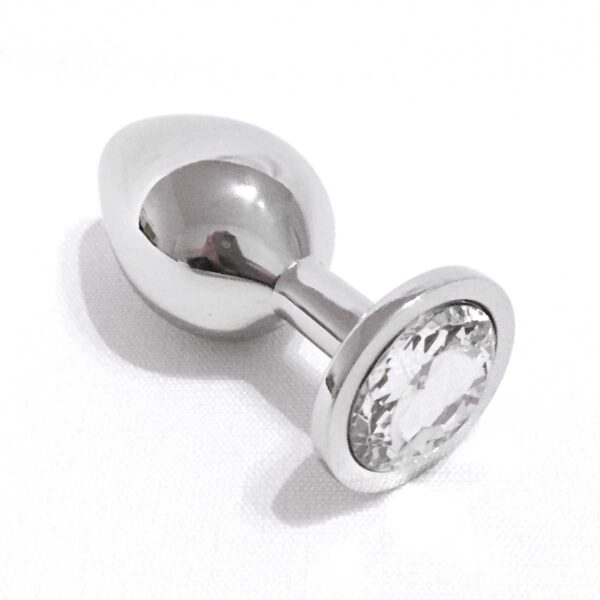 Mittlerer Metall-Analplug mit Kristall-