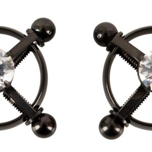 Nipple Jewellery mit Schmuckstein Schwarz-4024144130528
