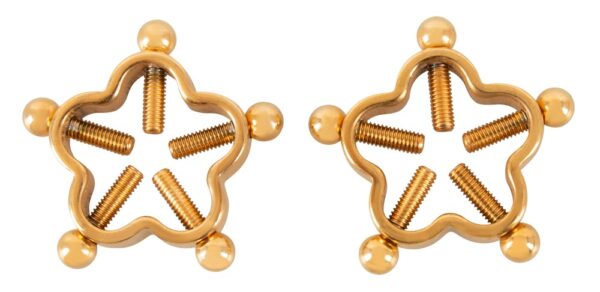 Nipple Jewellery Nippelklemen im Blüten-Design Gold-4024144130511