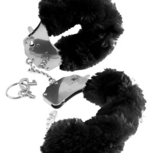 Original Furry Cuffs Handschellen mit weichem Überzug Silber-4024144554386