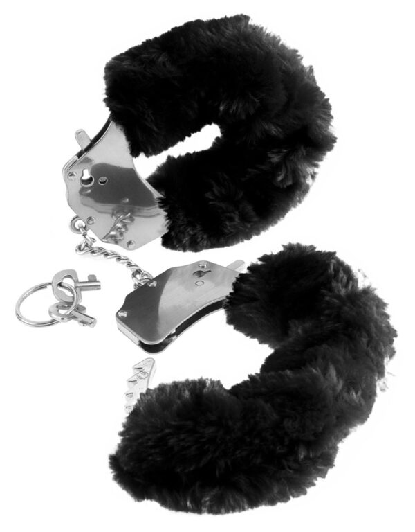 Original Furry Cuffs Handschellen mit weichem Überzug Silber-4024144554386