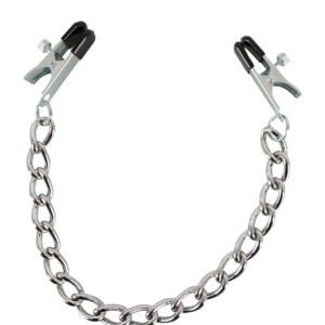 Professional Nippelklemmen mit Metallkette Silber-4024144531936