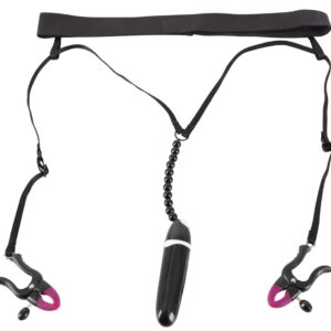 Schamlippenspreizer mit Vibrator "Spreader String" Schwarz-4024144603510