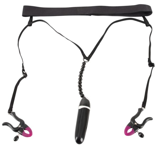 Schamlippenspreizer mit Vibrator "Spreader String" Schwarz-4024144603510