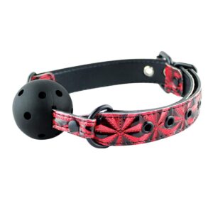 Deluxe Ball Gag Rot-Schwarz-