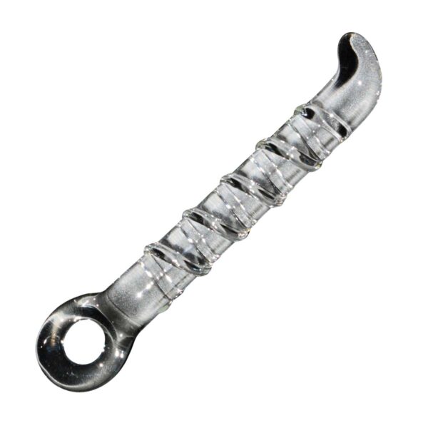 Deluxe Glasdildo Clear Ring-
