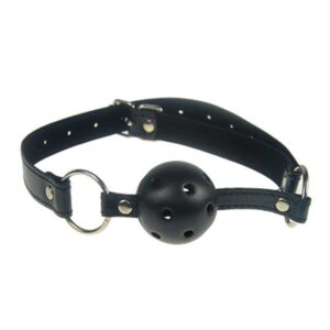 Mundknebel mit Luftloechern Schwarz-