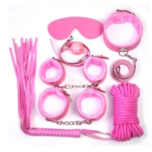 BDSM Set in Leder-Optik Rosa-