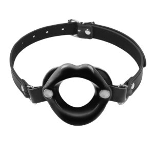 Lippen Mund Ringknebel Schwarz-