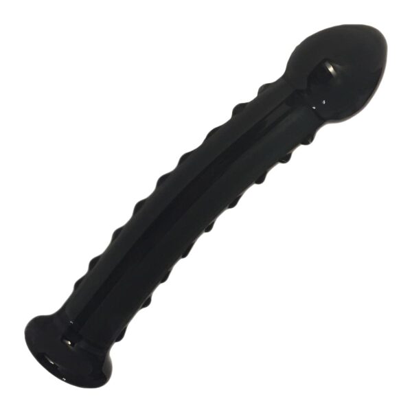 Black Ripple Glasdildo 17,5 cm-