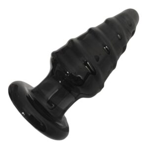 Black Twist Glass-Buttplug 9,5 cm-