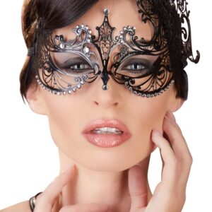 Metall Augenmaske mit Glitzer-4024144351077