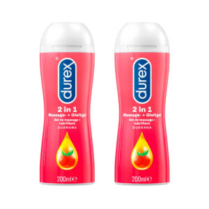 2x Durex Play 2 in 1 Massage Gleitgel Guarana 200 ml-4002448118459