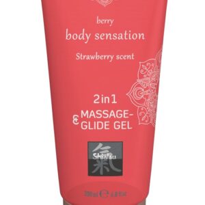 Massage & Glide Gel 2in1 Strawberry Scent 200 ml-4042342004991
