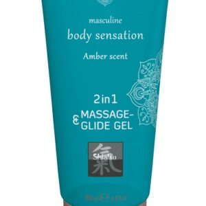 Massage & Glide Gel 2in1 Amber Scent 200 ml-4042342005011