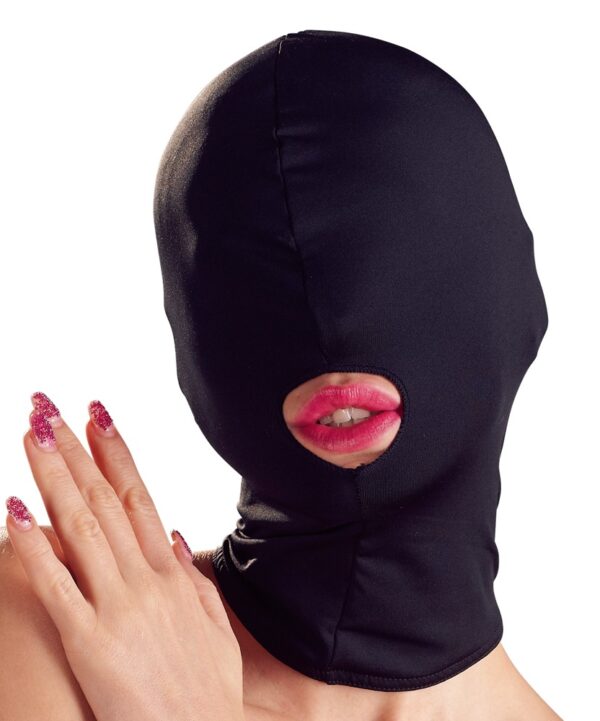 Geschlossene Kopfmaske mit offenem Mund Schwarz-4024144007530
