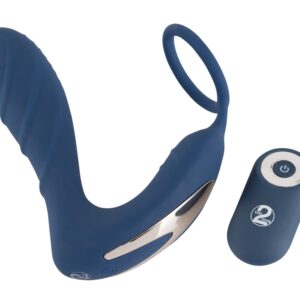 Vibrating Prostate Plug With Cockring You2Toys Blau-4024144607150