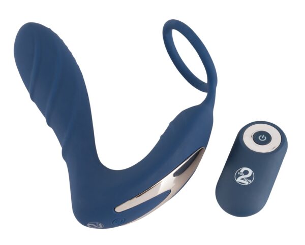 Vibrating Prostate Plug With Cockring You2Toys Blau-4024144607150