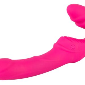 Vibrating Strapless Strap-On Double Teaser Pink-4024144605743