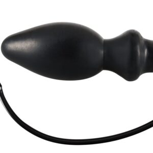Inflatable Latex-Analplug Aufpumpbar Schwarz-4024144513932