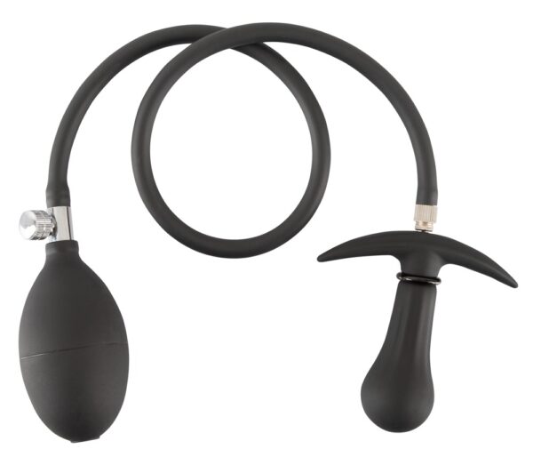 Pump-Analplug mit abnehmbarem Schlauch & Metallkugel Inflatable Plug Schwarz-4024144549474