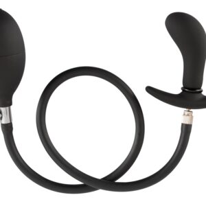 Aufblasbarer Anal-Plug mit abnehmbarem Schlauch Inflatable Plug Schwarz-4024144549481