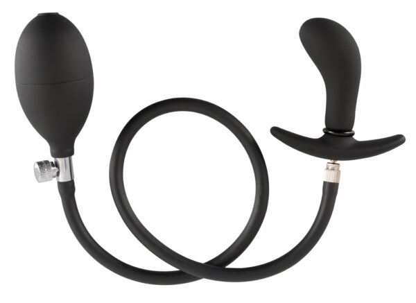 Aufblasbarer Anal-Plug mit abnehmbarem Schlauch Inflatable Plug Schwarz-4024144549481