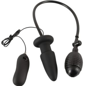 Pump-Analplug Vibrator Inflatable Vibrating Butt Plug Schwarz-4024144609154