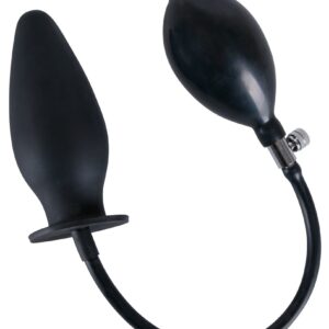 Aufpumpbarer Analplug True Black Inflatable Dildo Butt Plug Schwarz-4024144522354