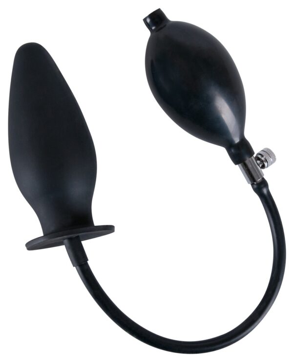 Aufpumpbarer Analplug True Black Inflatable Dildo Butt Plug Schwarz-4024144522354