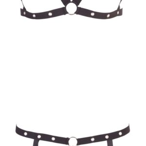 Zweiteiler Geschirr Harness Schwarz-4024144344994