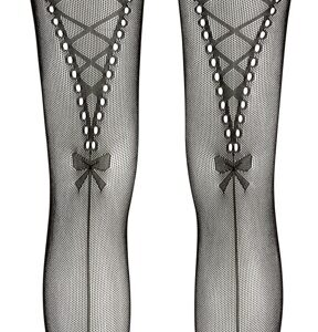 Strapsstrumpfhose in Strapsgurt-Optik Schwarz-4024144430529
