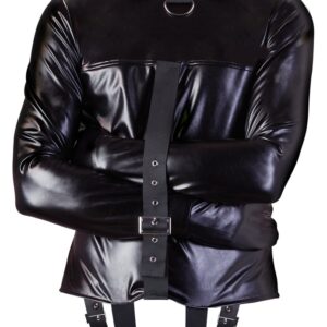 Zwangsjacke mit Riemen in Leder-Optik fetish collection Schwarz S/M-4024144394005