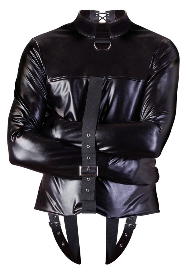 Zwangsjacke mit Riemen in Leder-Optik fetish collection Schwarz S/M-4024144394005