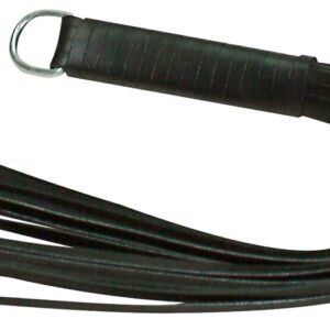 Mini-Peitsche aus Leder Zado Schwarz-4024144254224