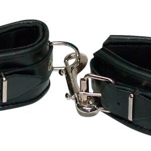 Gepolsterte Handfesseln aus Leder Zado Schwarz-4024144254569