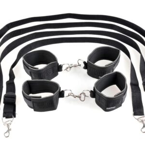 Cuff & Tether Bettfessel-Set mit 4 Seilen inkl. Karabinern Fetish Fantasy Series...-4024144557790