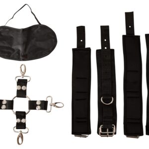 Heavy Duty Hogtie Fessel-Set für Hände und Füße Fetish Fantasy Series Schwarz-4024144558605