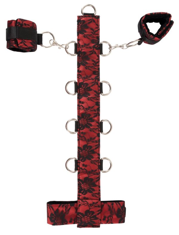 Edles Fessel-Set mit Hals- und Handfessel Bad Kitty Rot-4024144408917